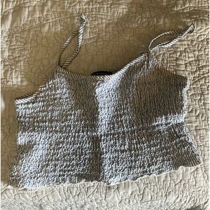 Striped brandy crop top